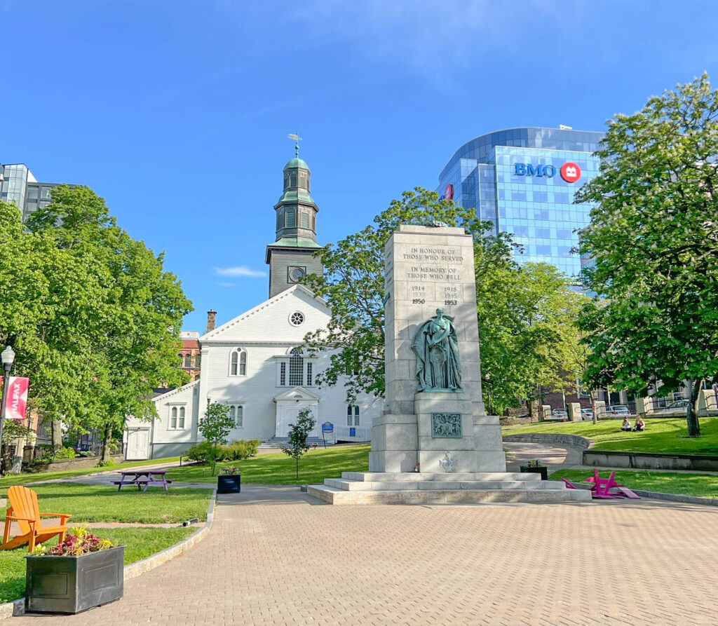 A Haligonian cenotaph in front of St. Paul's Anglican Church in the Grand Parade (a sentence I can safely say I've never typed before)