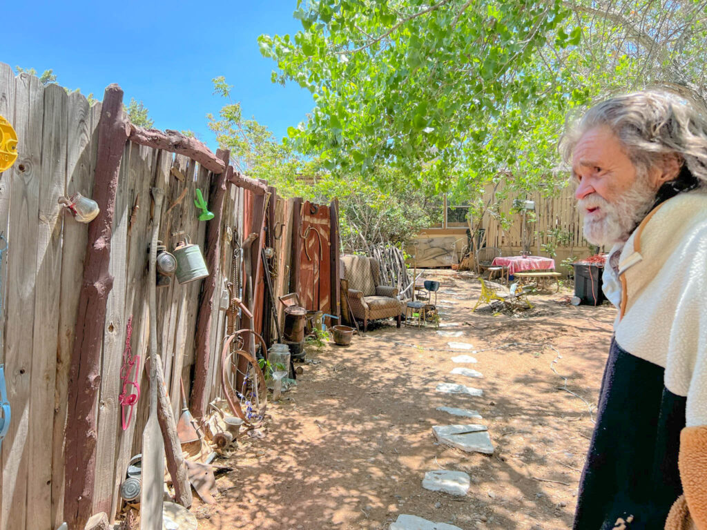 Leroy describes some of the art on the fence