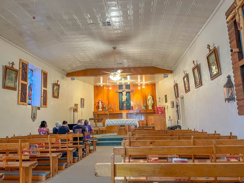 Inside the San Antonito Catholic Mission Church