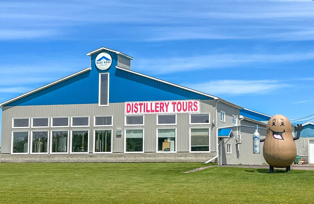 As described, at the Blue Roof Distillers in Maiden, New Brunswick