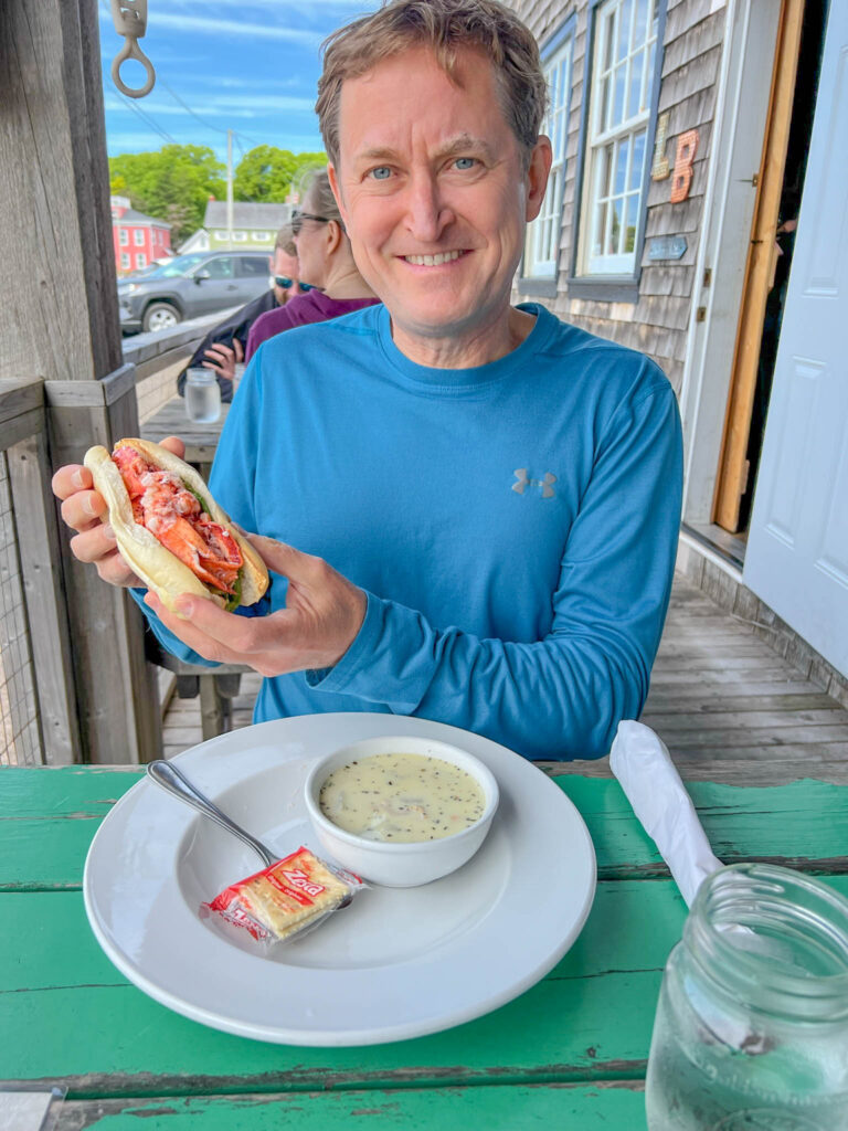 Lobster roll in hand and life is good