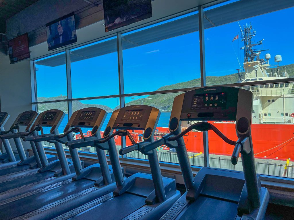 Harbour views from Goodlife Fitness St. John's Atlantic Place location