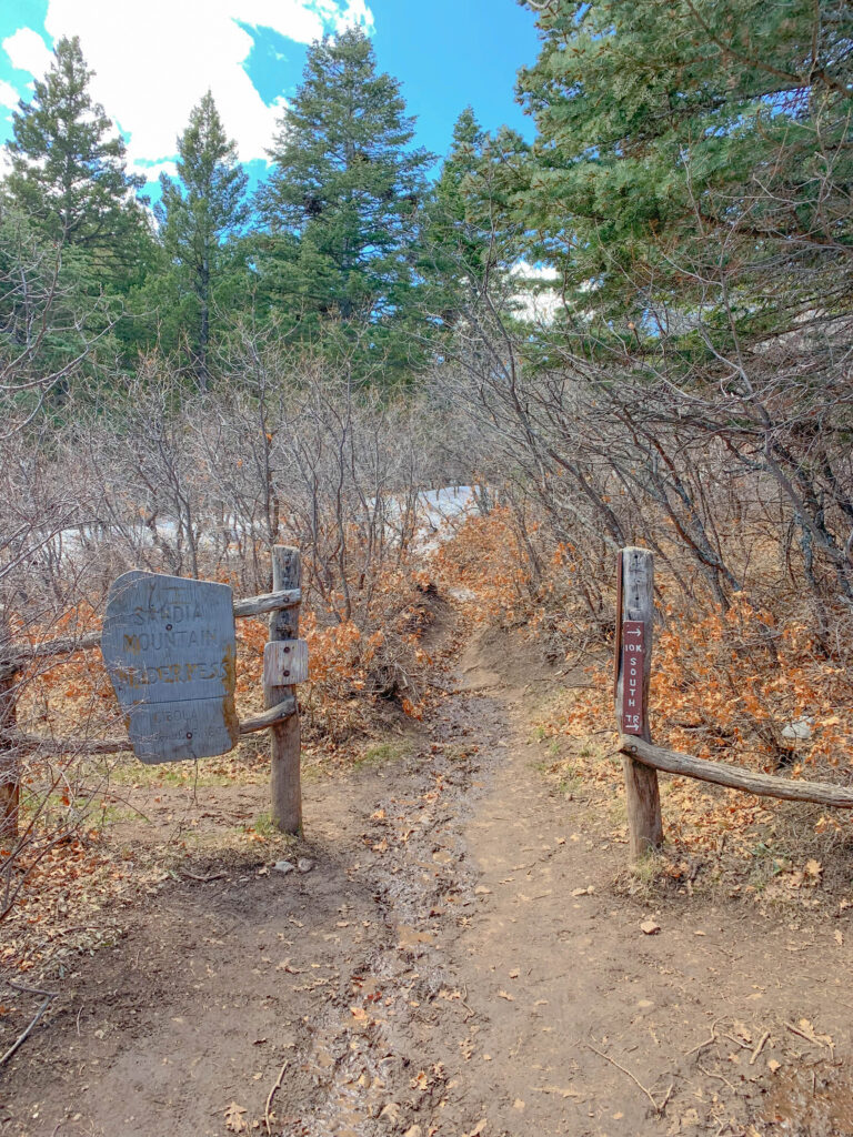 Intersection with 10K Trail