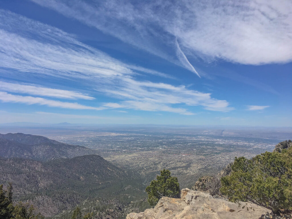 Western view from the top of Tree Spring Trail