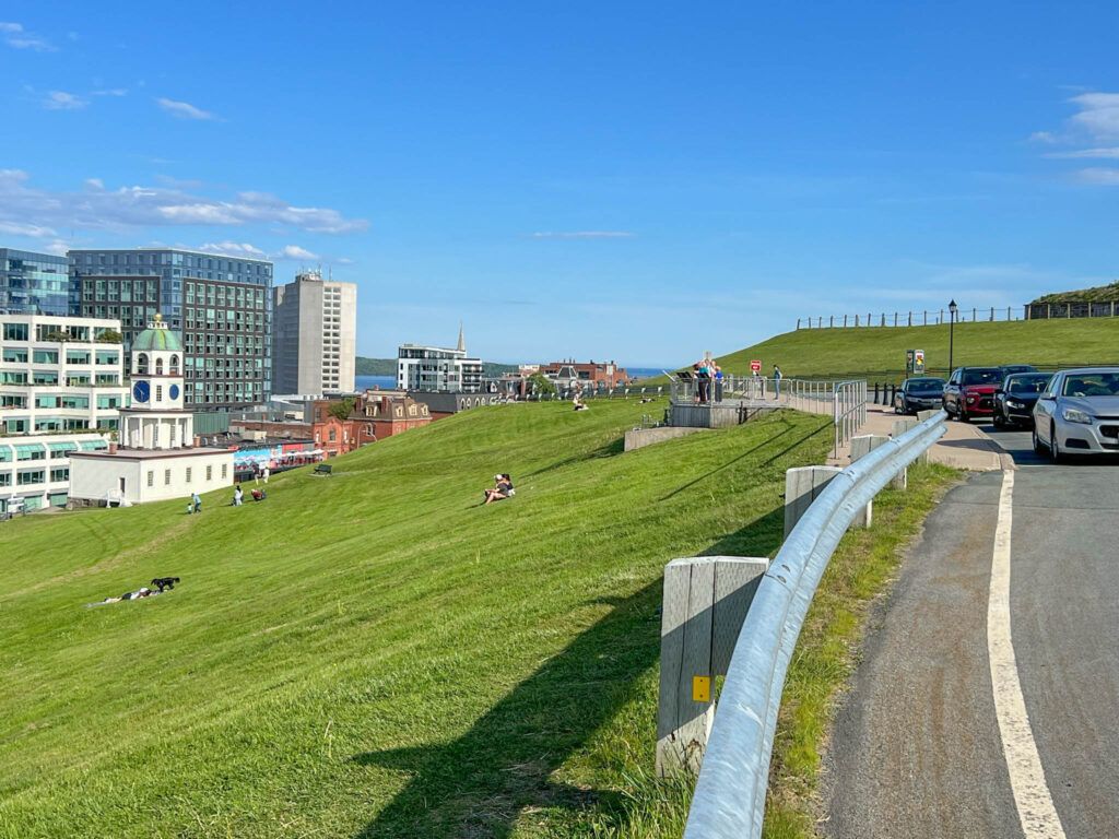 There is an option to drive to the top of Citadel Hill, and plenty of people were sitting on the grass to enjoy the beautiful weather
