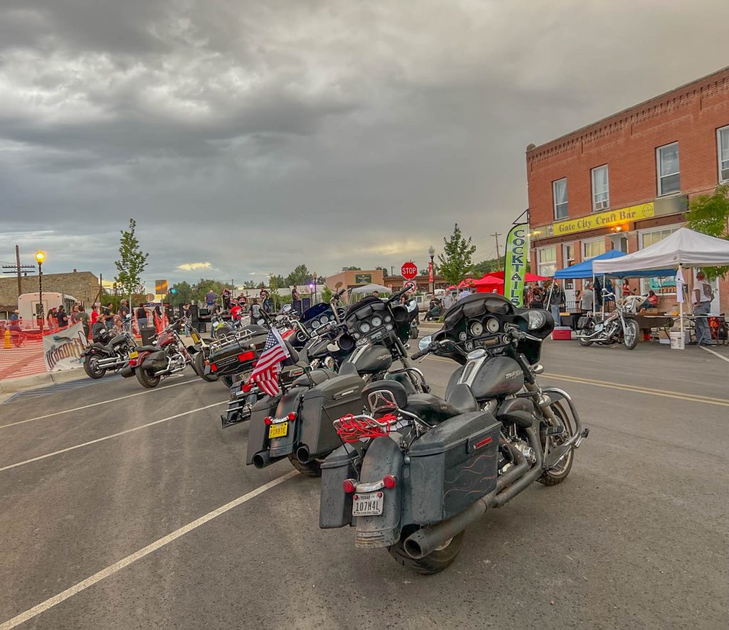 The New Mexico band Heavy plays outdoors for the Run to Raton in downtown Raton