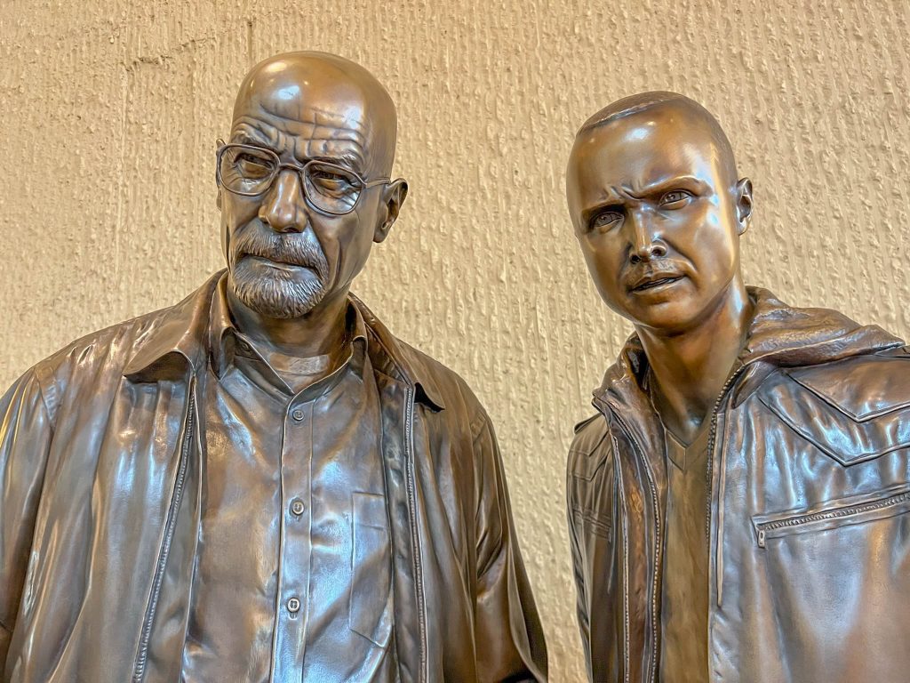 Close up of Breaking Bad sculpture