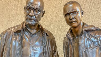 Close up of Breaking Bad sculpture