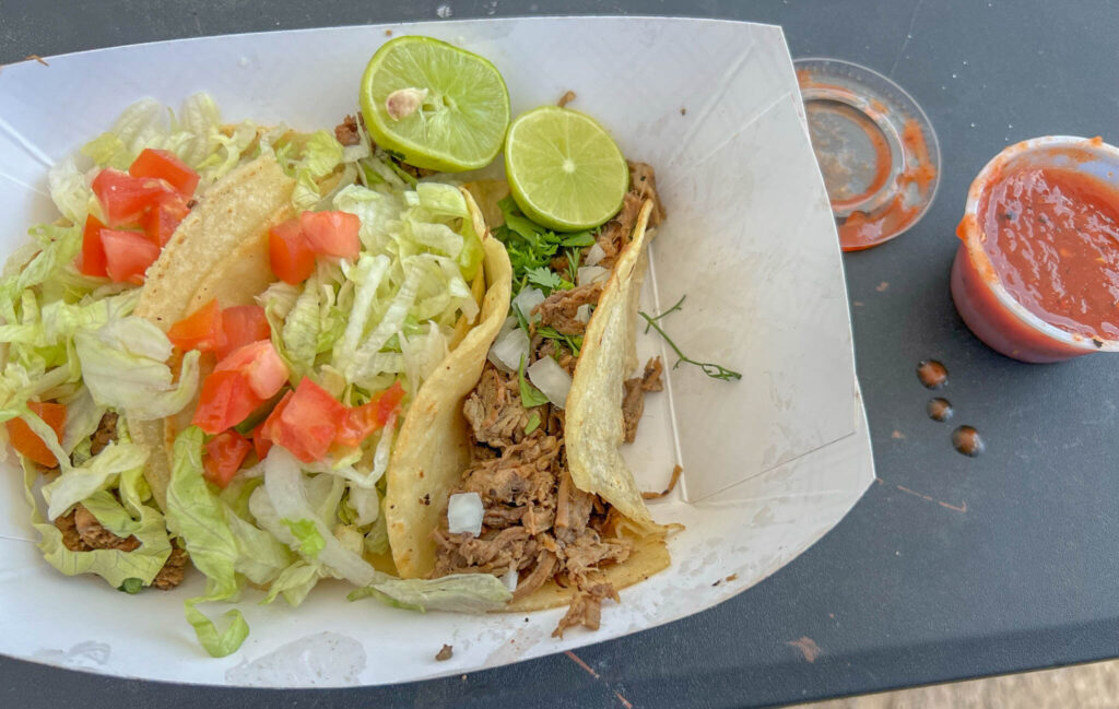 Tacos from a Food Truck at Old Lincoln Days