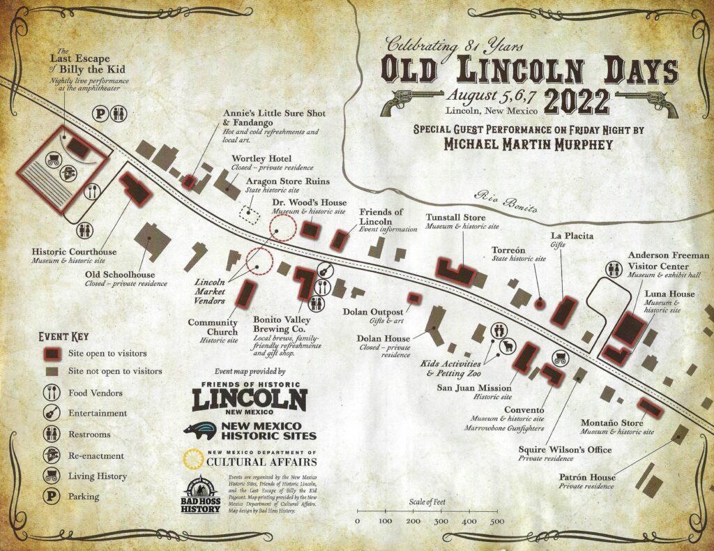 Map of Lincoln, New Mexico