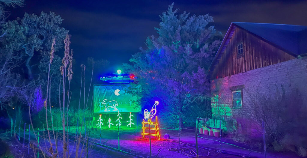 Approaching the UFO at the River of Lights