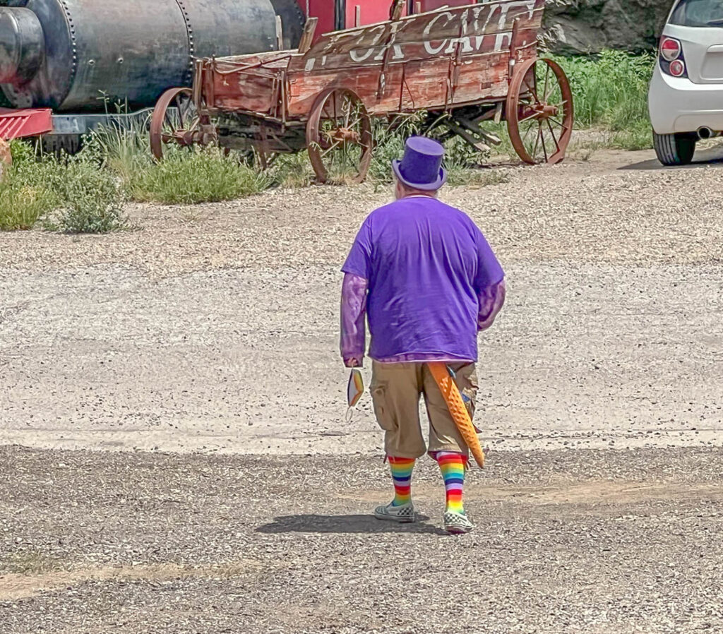 Dressed for success in the Fox Cave parking area