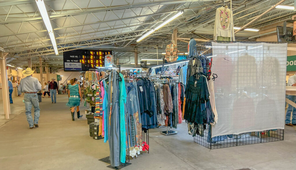 One of many vendor stalls at Ruidoso Downs