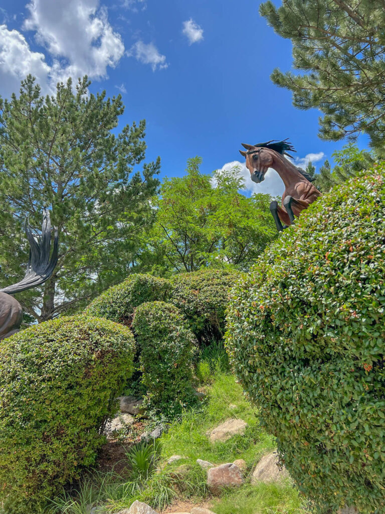 "Free Spirits at Noise Water" sculptures by Dave McGary at the Hubbard Museum of the American West in Ruidoso Downs