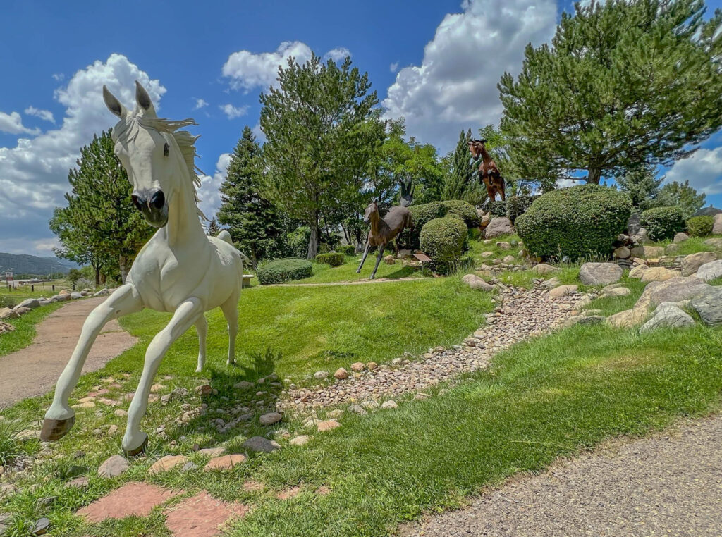 "Free Spirits at Noise Water" sculptures by Dave McGary at the Hubbard Museum of the American West in Ruidoso Downs