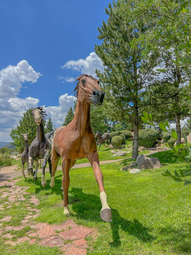 "Free Spirits at Noise Water" sculptures by Dave McGary at the Hubbard Museum of the American West in Ruidoso Downs