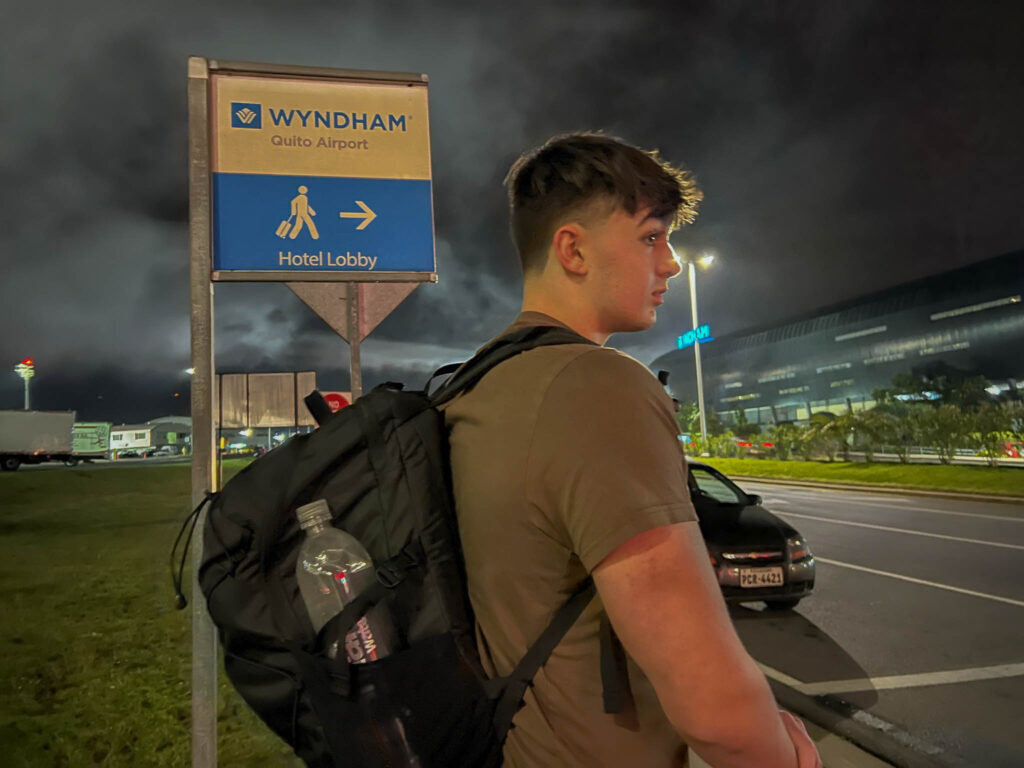 The late night walk to the Wyndham at Quito Airport