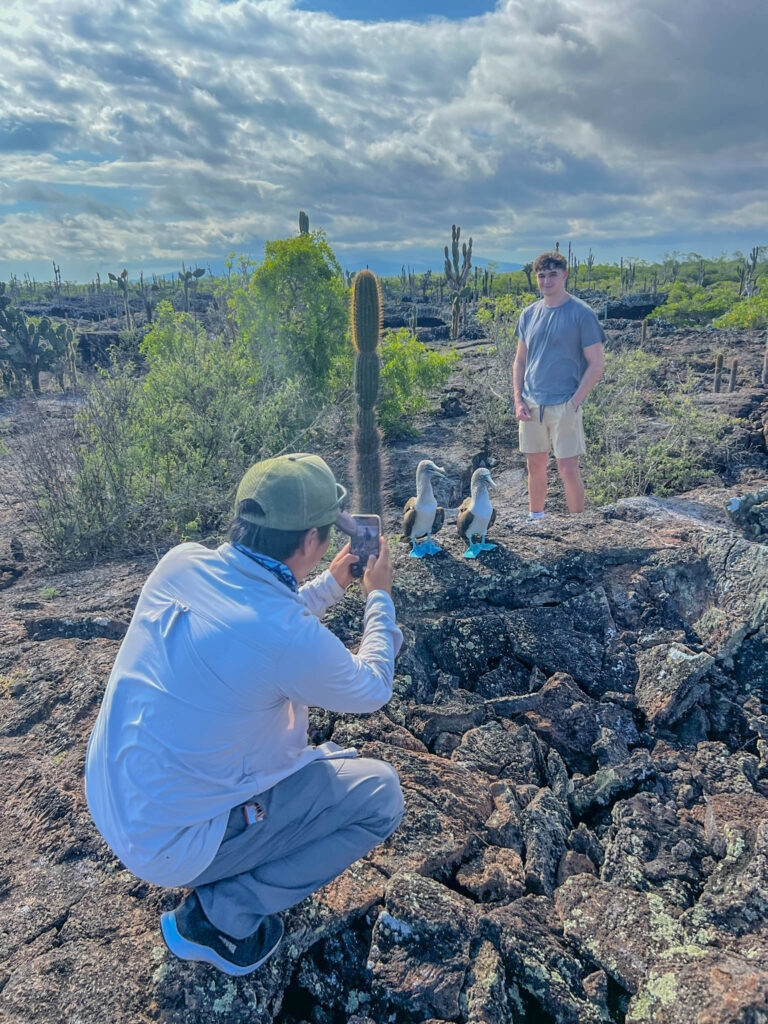 We each take turns to get photos with the birds