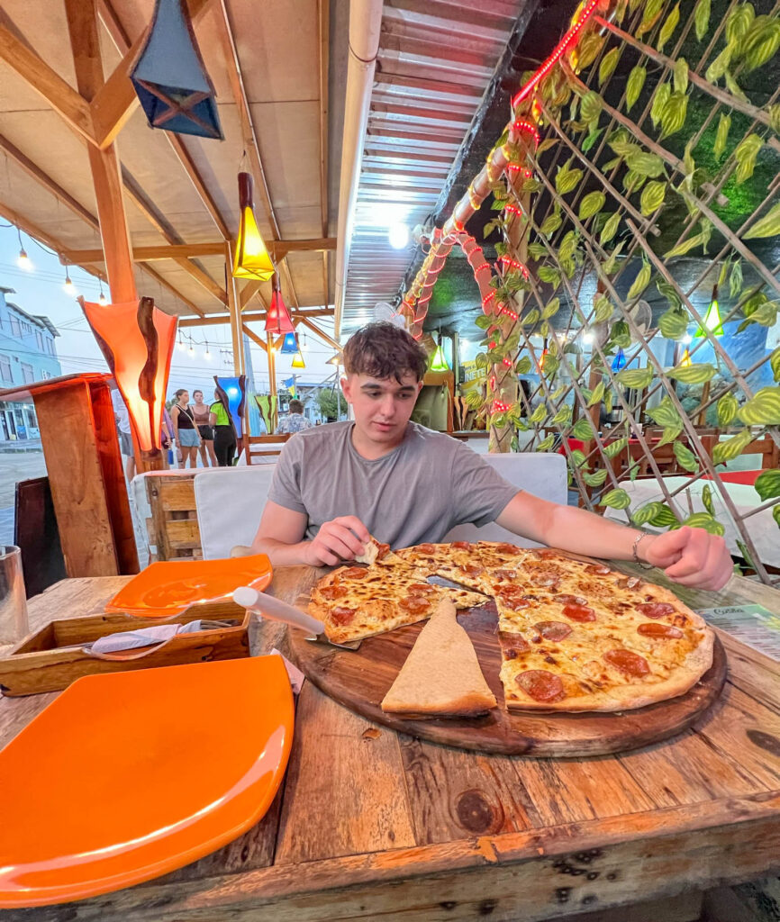 Not so tasty pizza on the main square