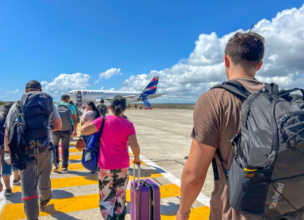 Leaving the Galapagos to start our long journey to Iquitos, Peru