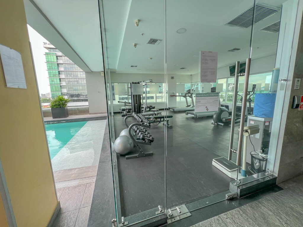 The gym at the Holiday Inn near the Guayaquil Airport