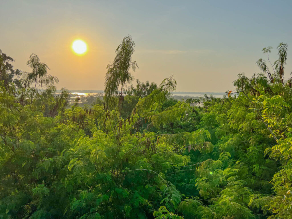 View of the Amazon across the street from our AirBnb