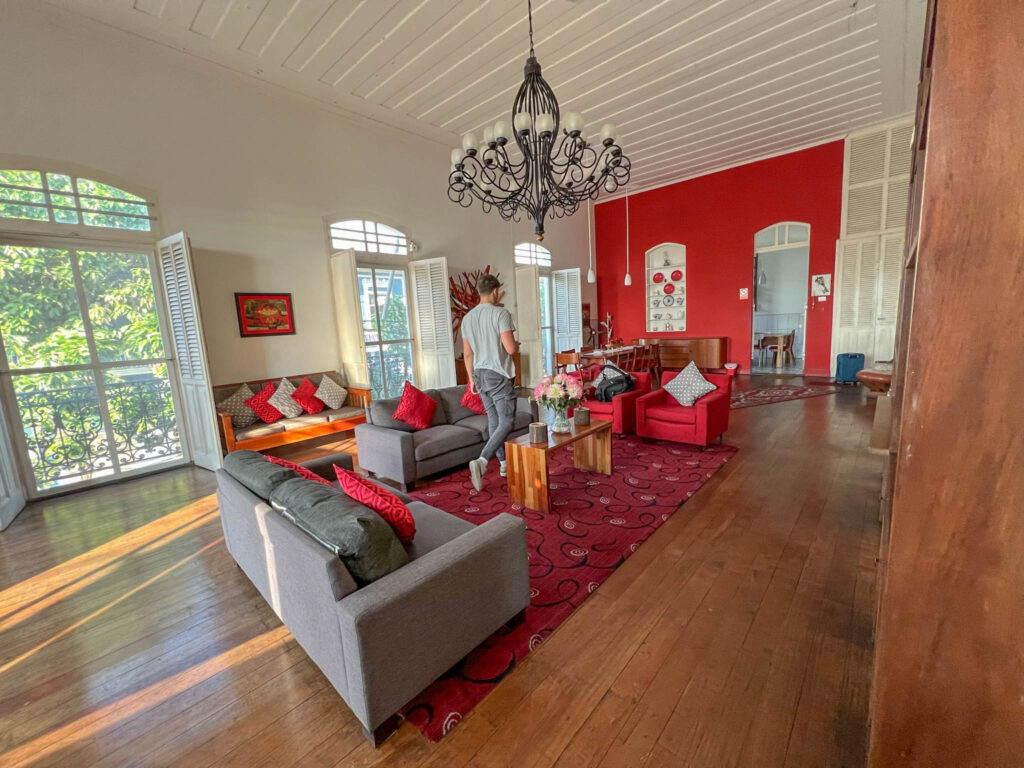 The living room of our AirBnb in Iquitos