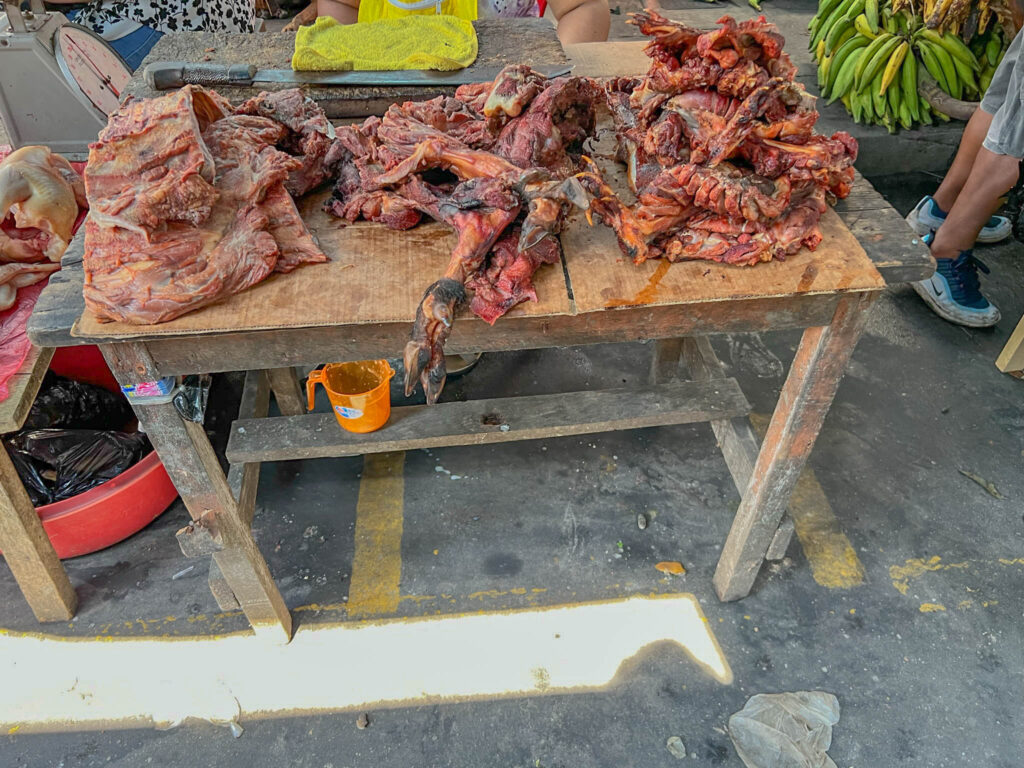 Wild animal meat for sale