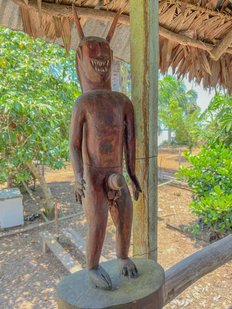 A different kind of welcome at the entrance.