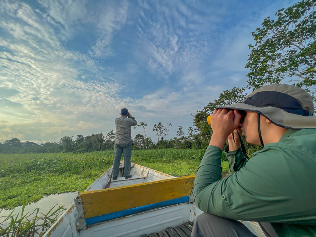 Birding by boat was a nice way to start the day