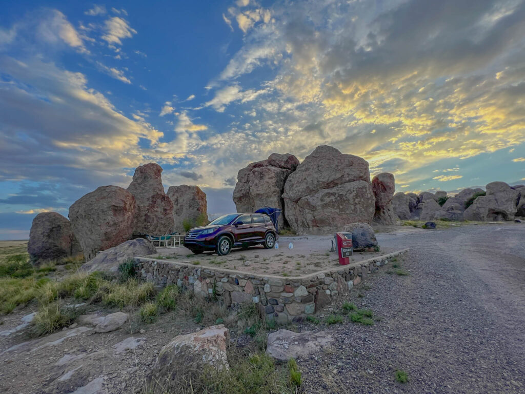 Our campsite at the City of Rocks