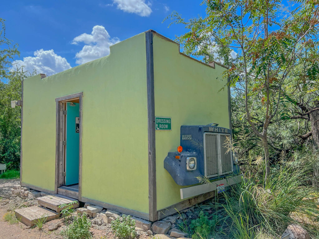 Changing room near the pools