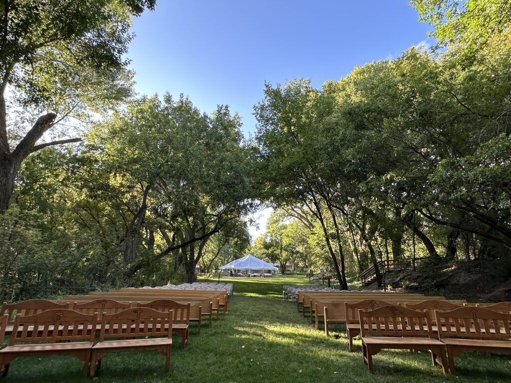 San Patricio Orchards offers a beautiful and peaceful setting for wedding and other special events, with catering and lodging available on site. (Photo was provided by San Patricio Orchards and included here with the owner's permission)