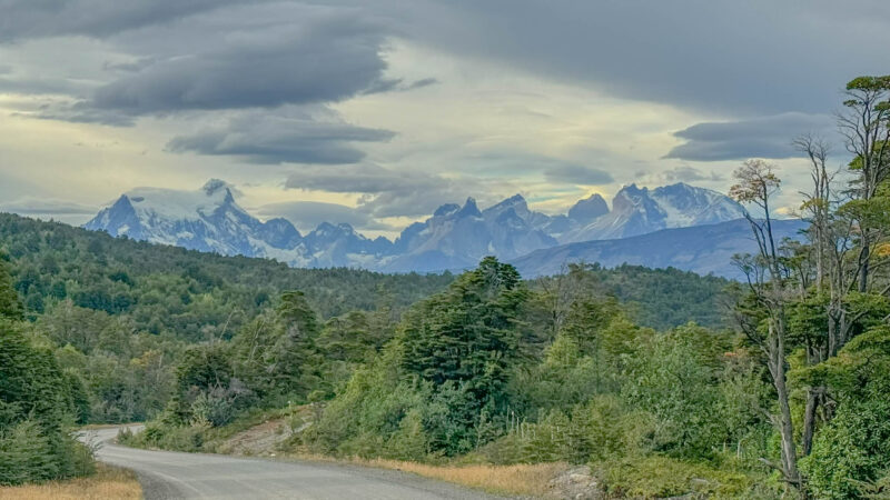 A nice glimpse of Torres del Paine