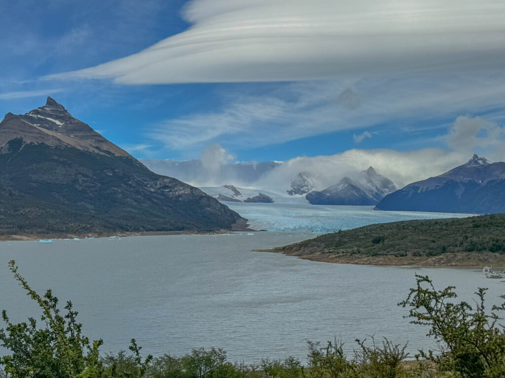 View of the famous Perito Moreno glacier in Parque Nacional Los Glaciares