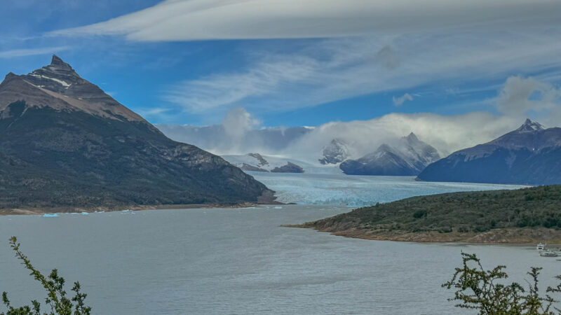 View of the famous Perito Moreno glacier in Parque Nacional Los Glaciares