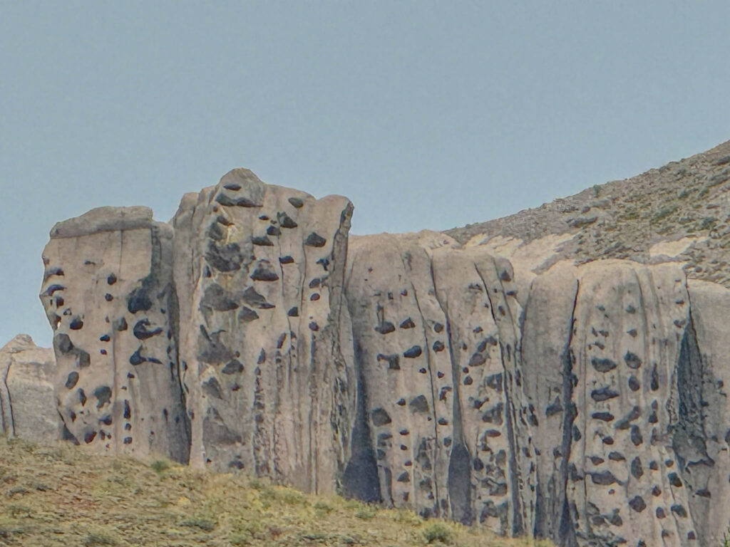 Interesting rock formations where a few andean condors are known to hang out