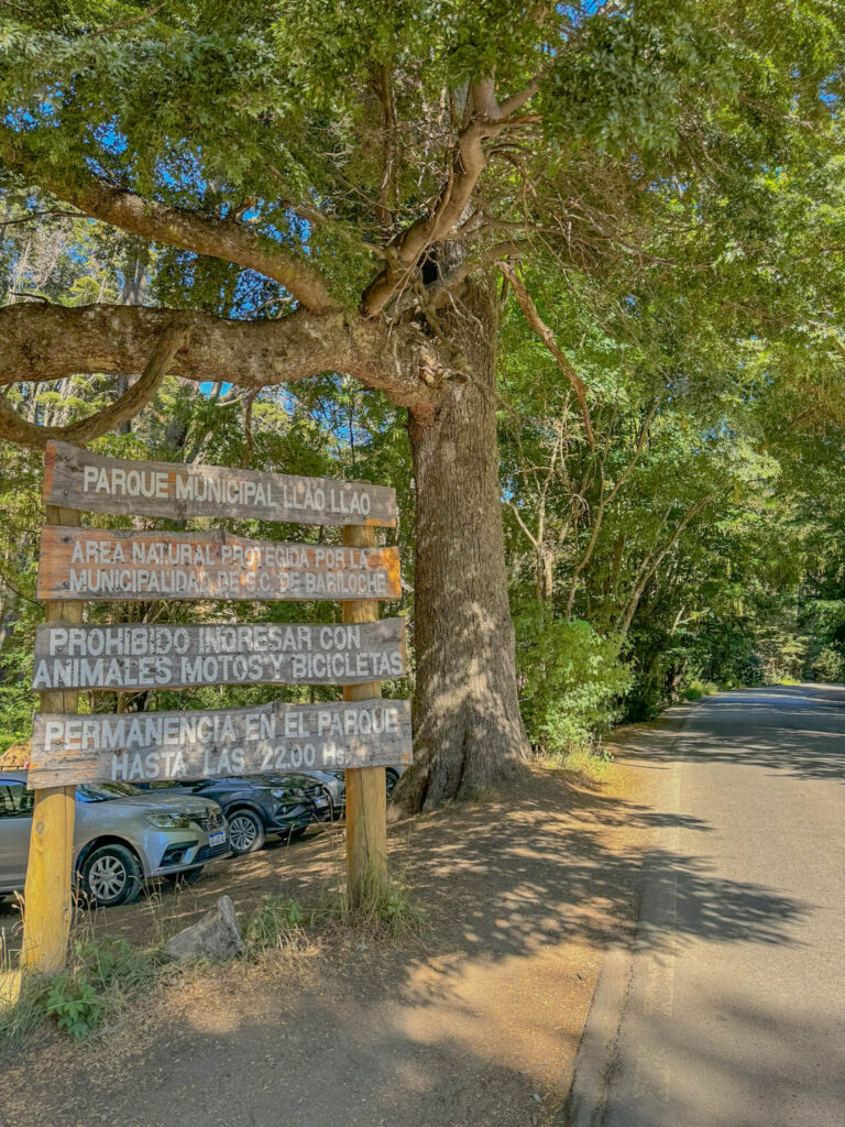 Entrance to Llao Llao Municipal Park (Parque Nacional Llao Llao)