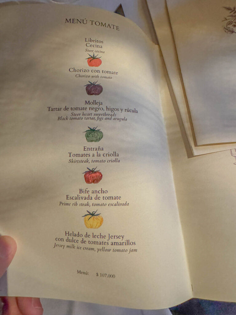 An inside look at the tomato menu