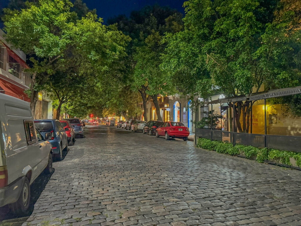 The streets of Palermo at night