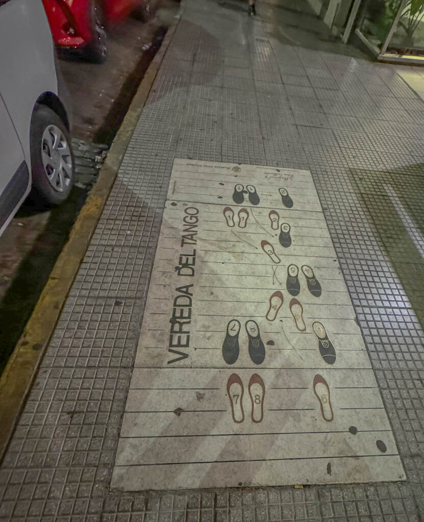 In case you want to practice some tango while walking along the street