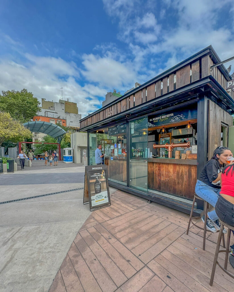 Patagonia Brewery location at an outdoor mall.