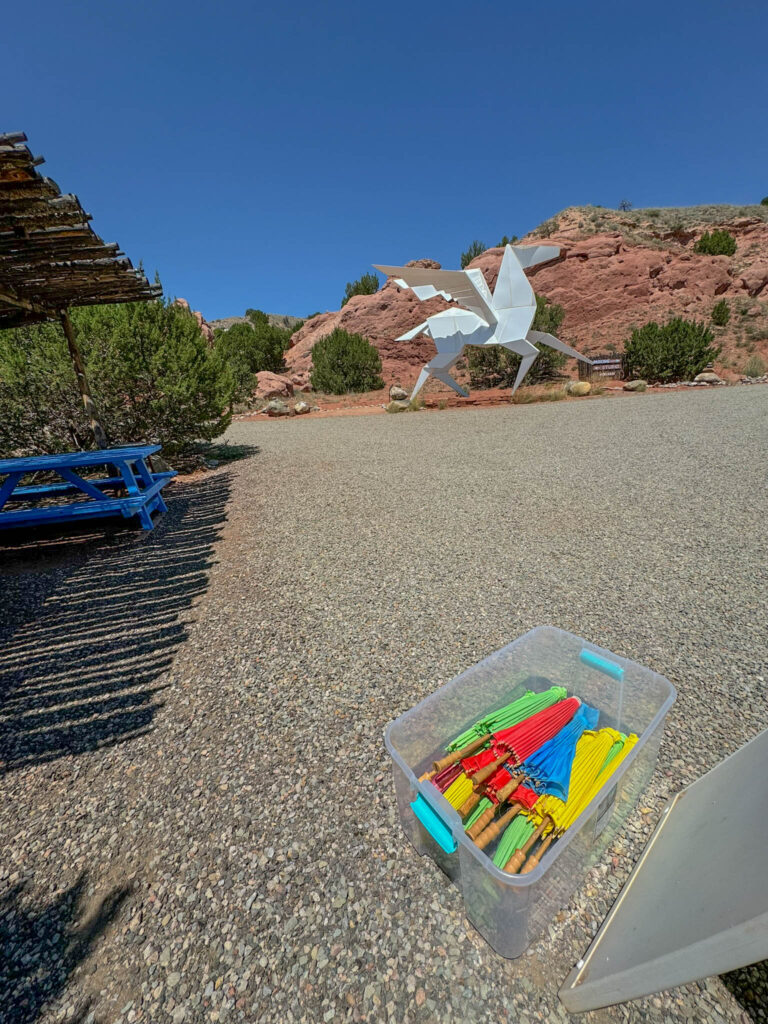 An option to borrow a parasol for some shade during your walk.