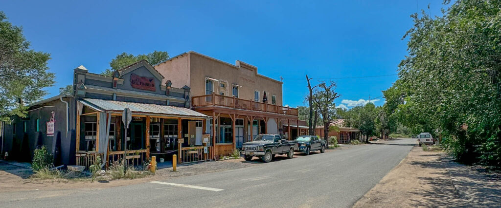 And a view of the other direction of main street of Cerrillos.