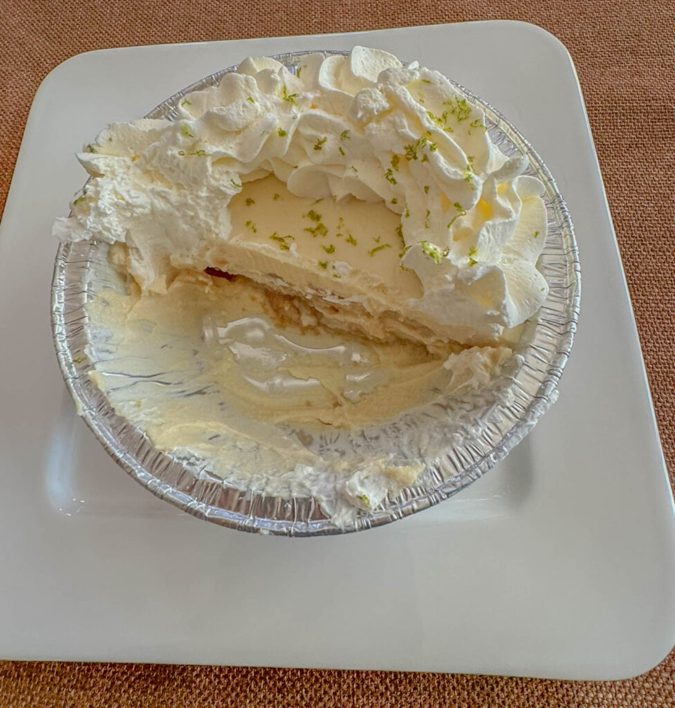 I brought home a key lime pie for my mom, since that's one of her favorites.  It didn't last long.  