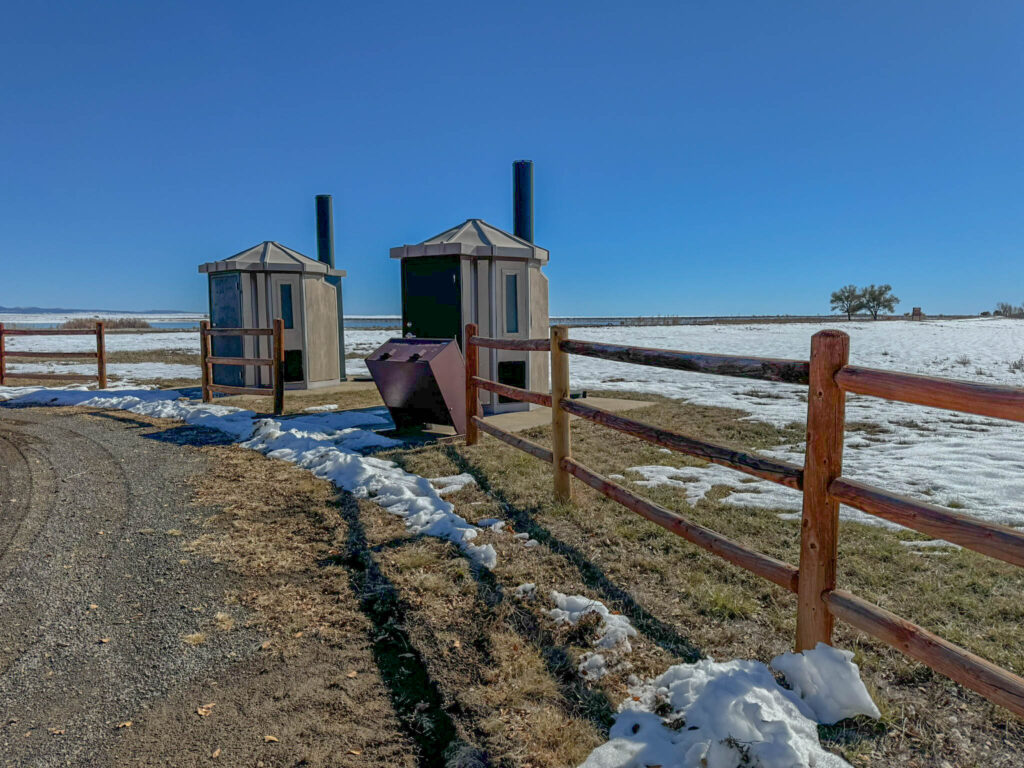 Nothing fancy here ... but pit toilets are available for visitors to the Maxwell National Wildlife Refuge