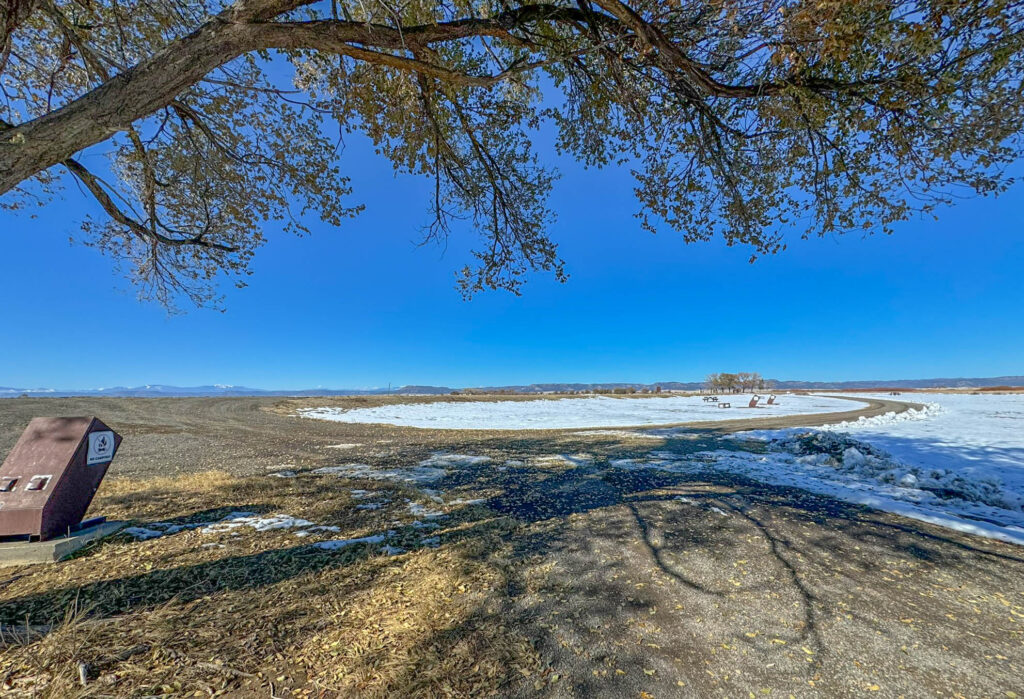 Another view of the camping area along one of the lakes