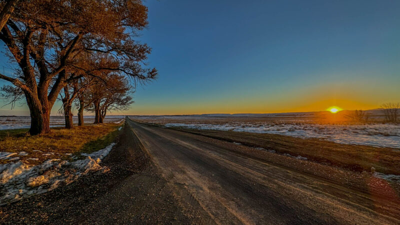 Sunset at the Maxwell National Wildlife Refuge in Maxwell, New Mexico