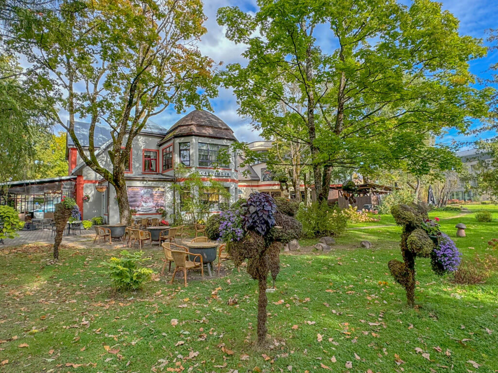 The interesting grounds around Kaku Maja in Sigulda, Latvia.