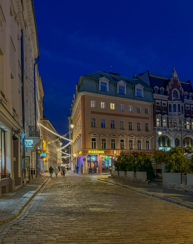 Another view of the streets of Old Town Riga.